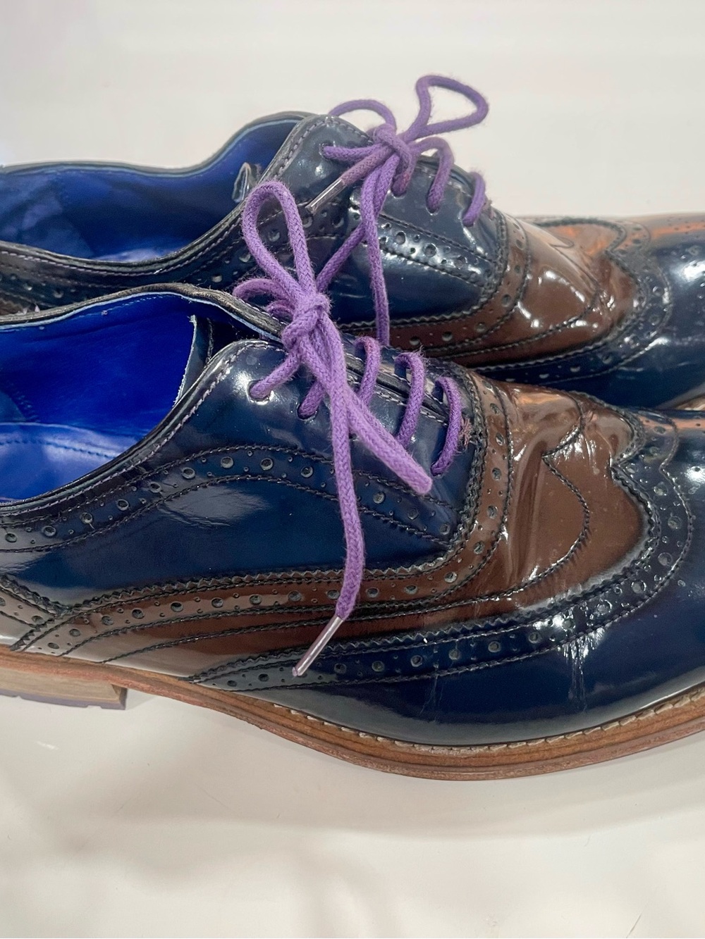 Ted Baker - Rissh 2 - Oxford Navy,Brown,Purple - Size 11 US